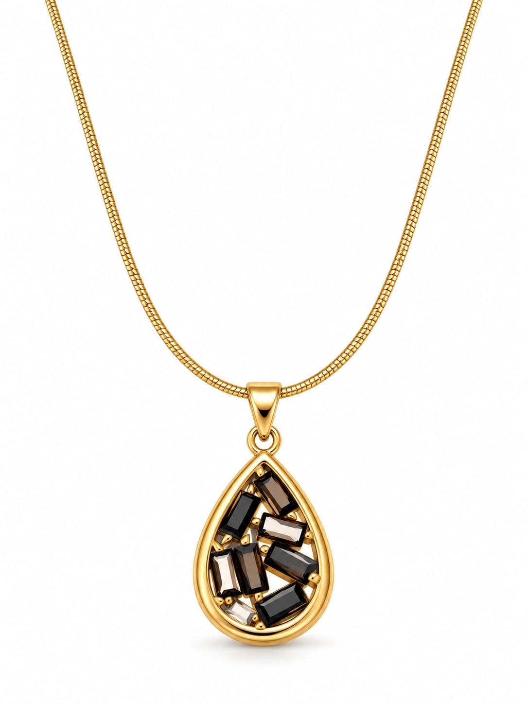Black Teardrop Necklace