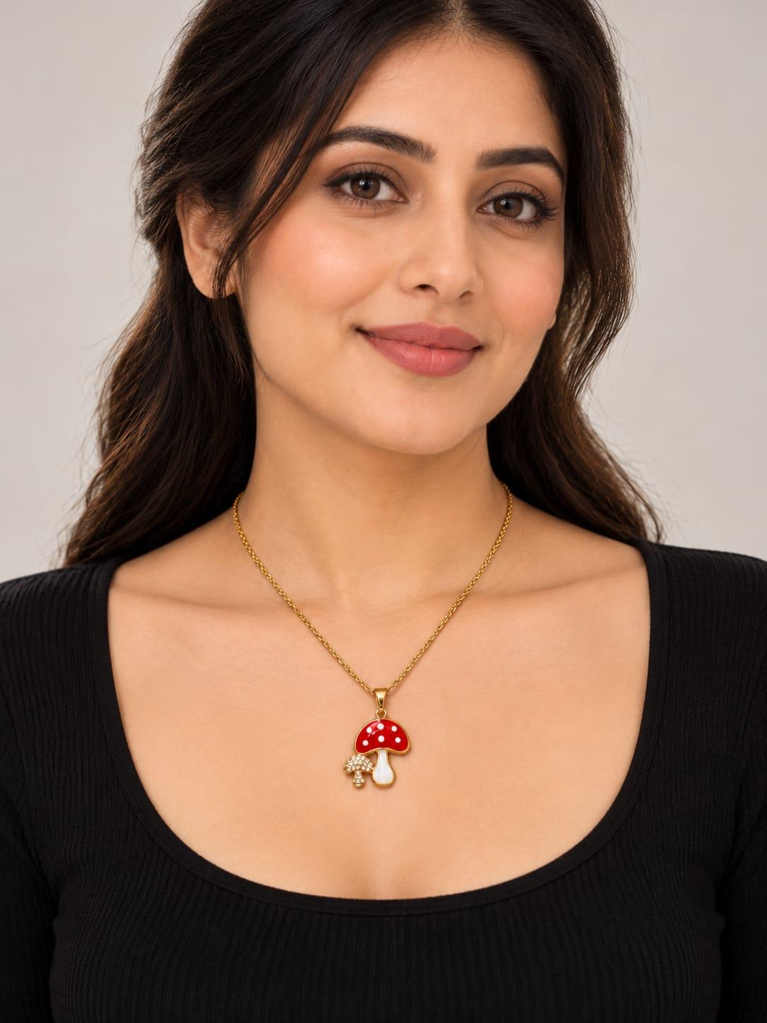 Red Mushroom Necklace