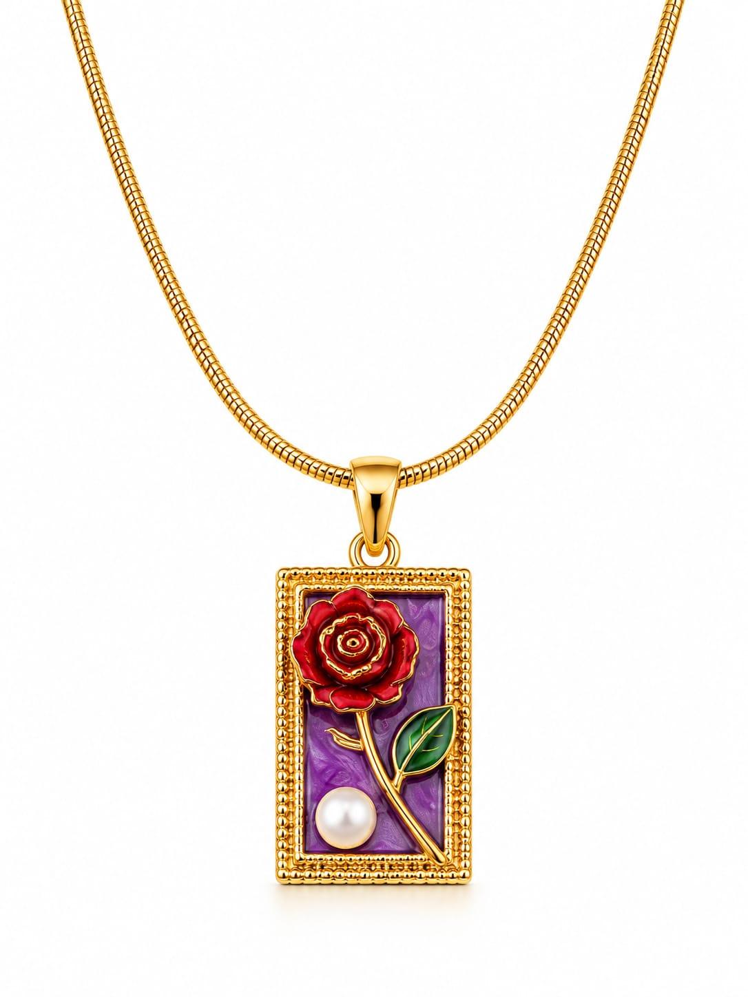 Rose Frame Necklace