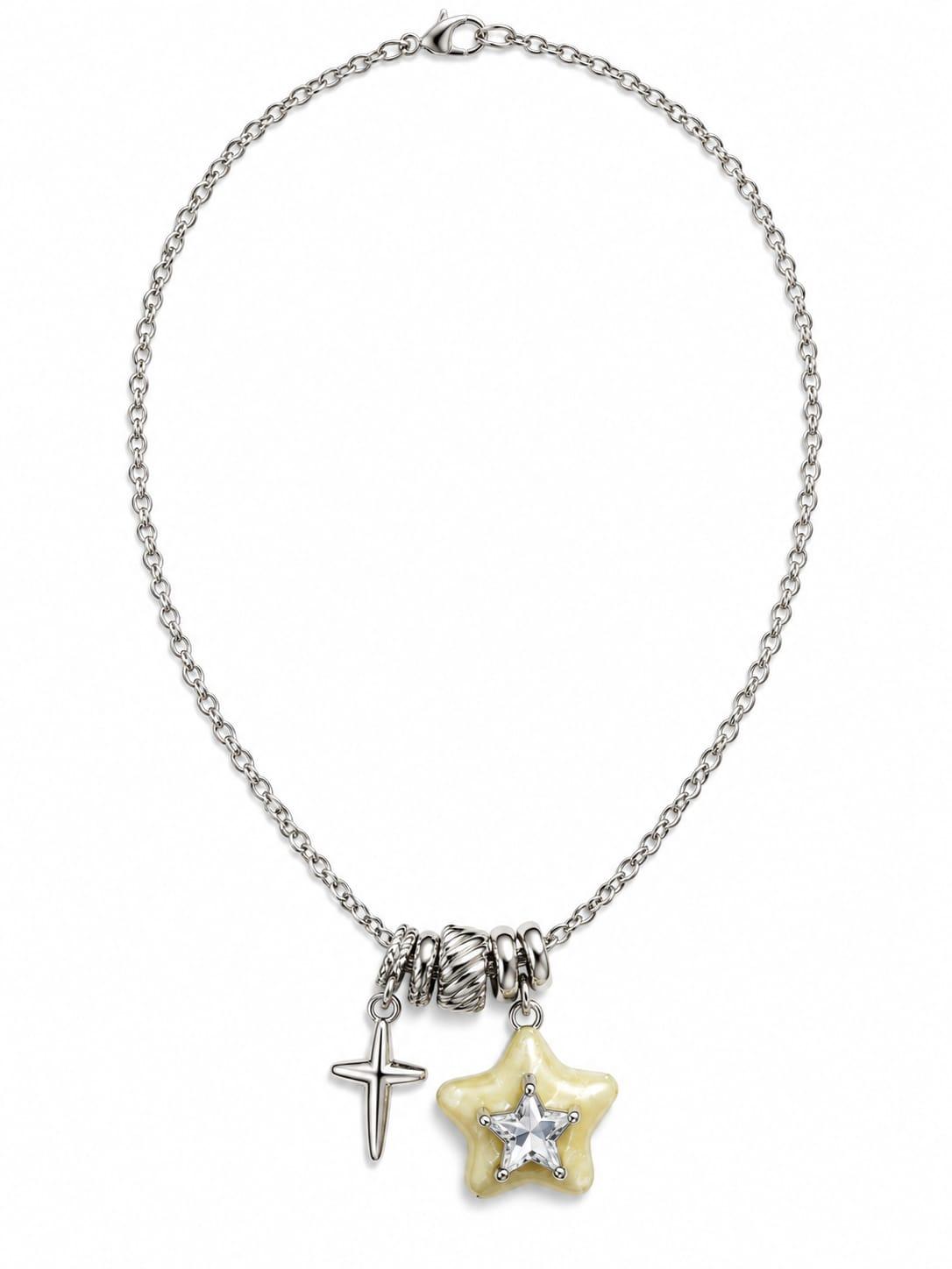 Cross Star Charm Necklace
