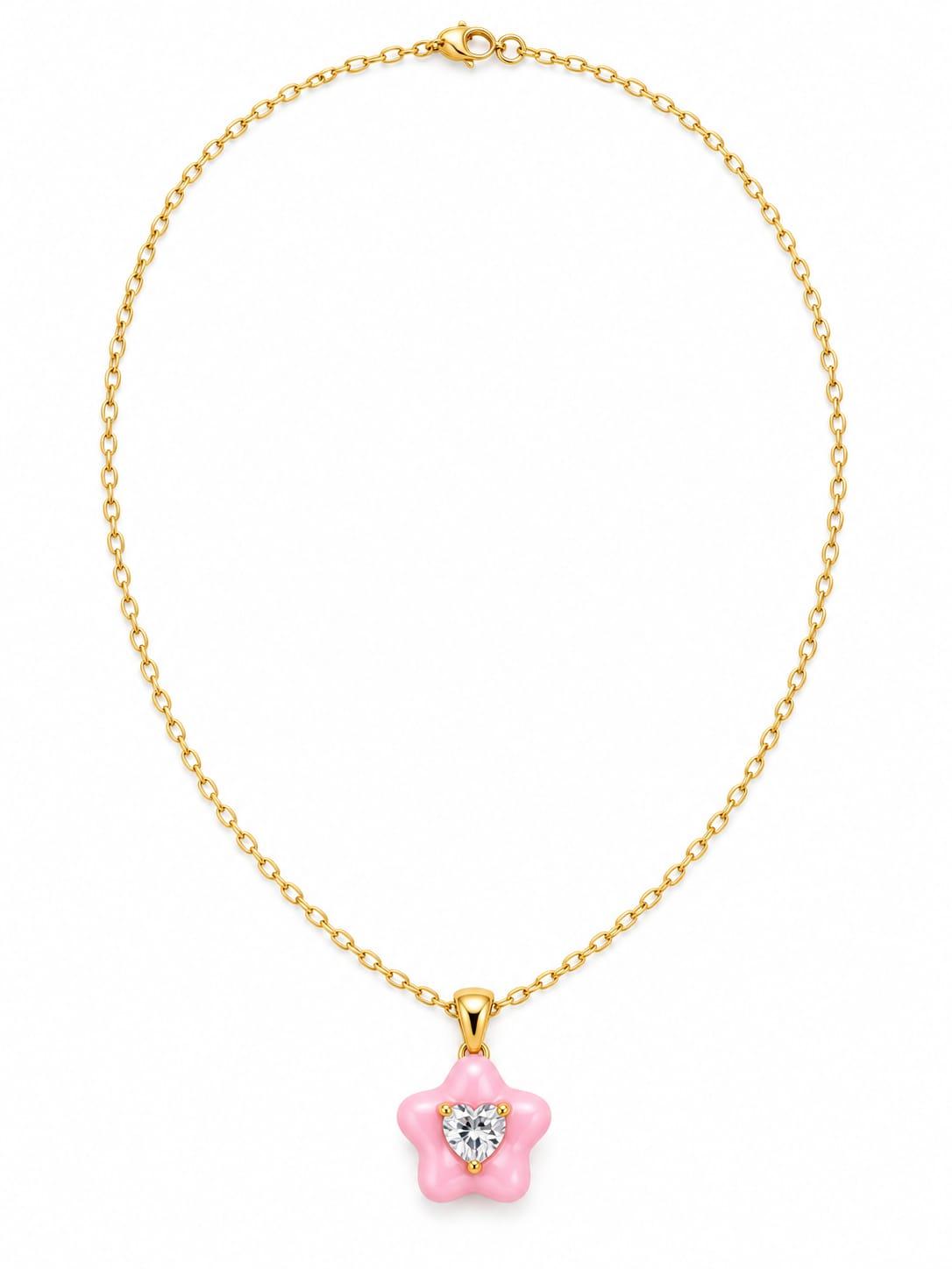 Pink Flower Necklace