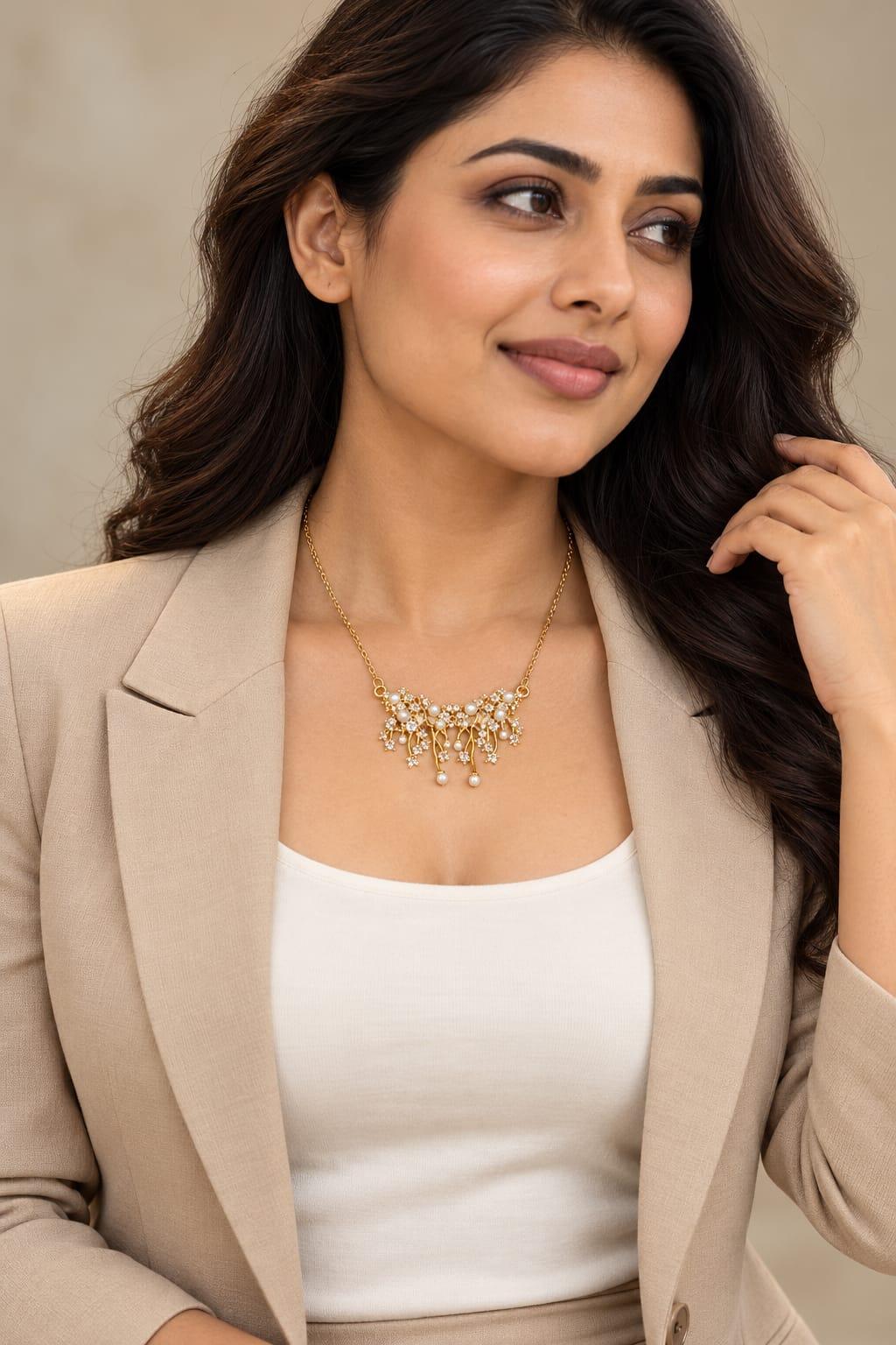 Floral Fringe Necklace