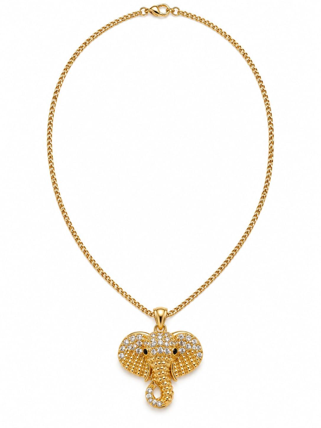Gold Elephant Necklace