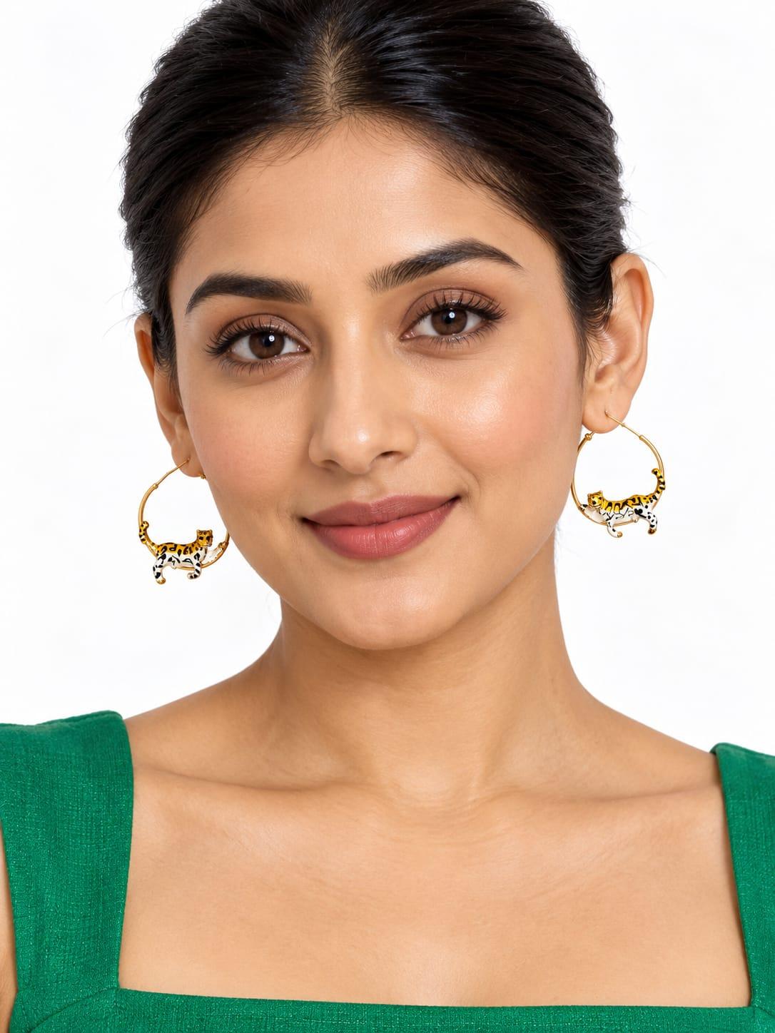 Leopard Hoop Earrings