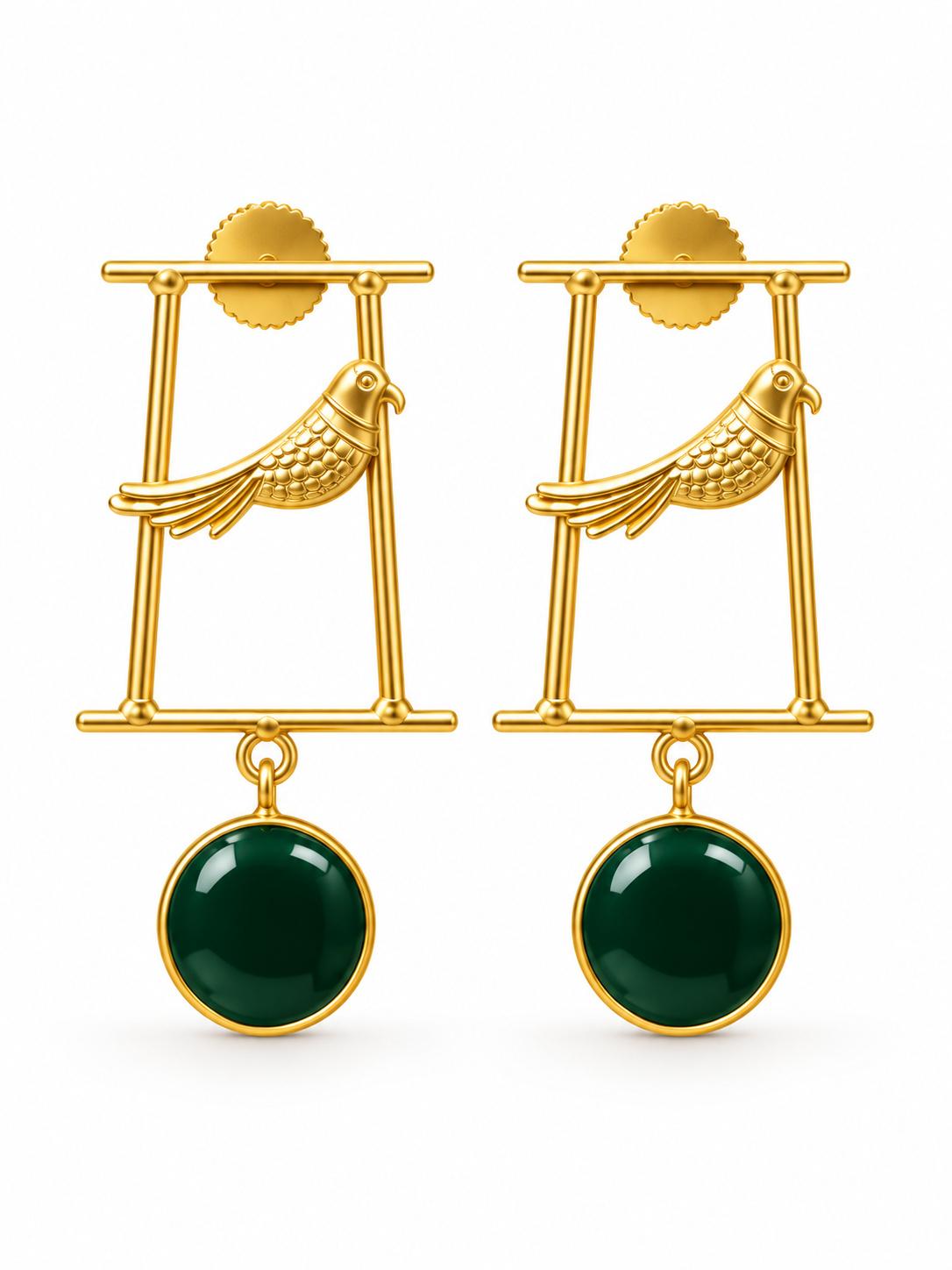 Bird Frame Drop Earrings