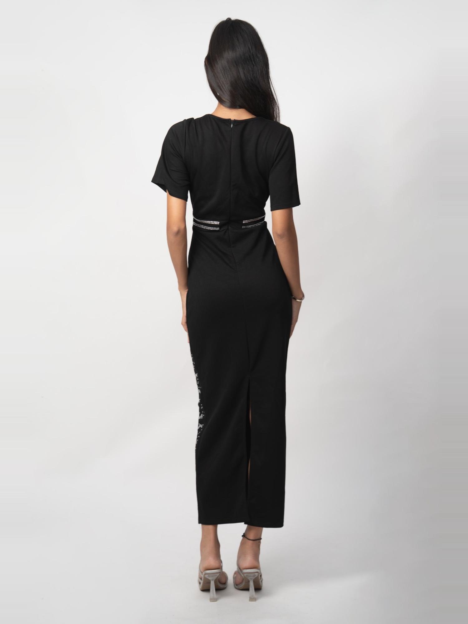 Black Embellished Maxi Dress