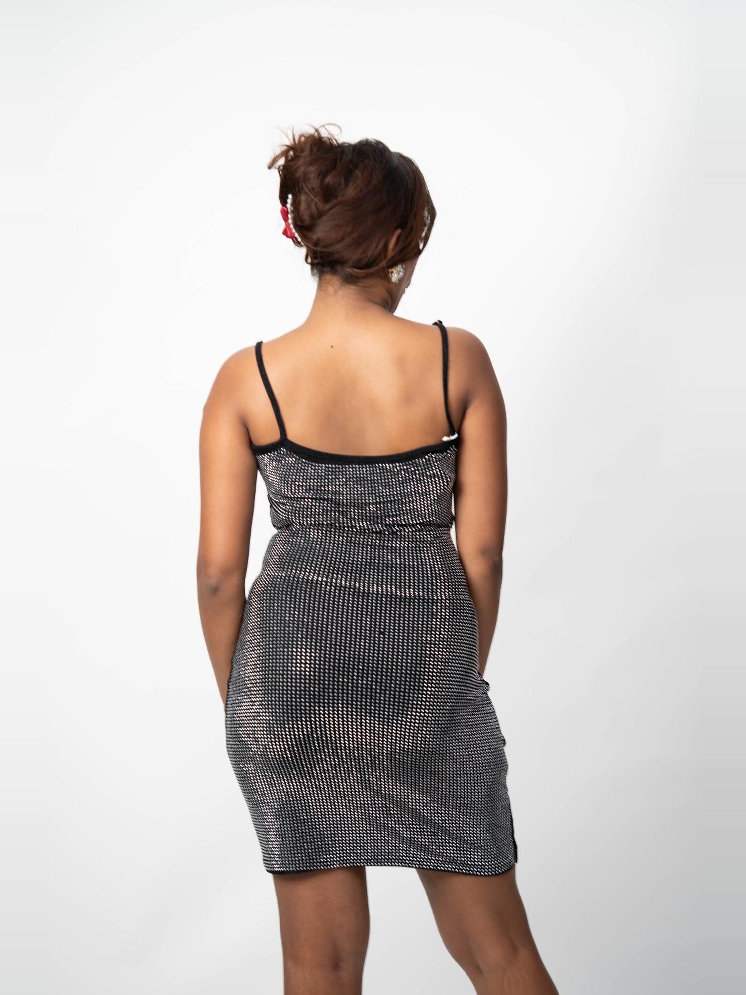 Charcoal Shimmer Bodycon Dress