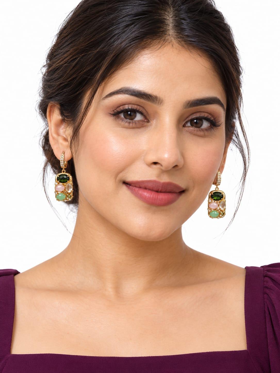 Multicolour Stone Earrings