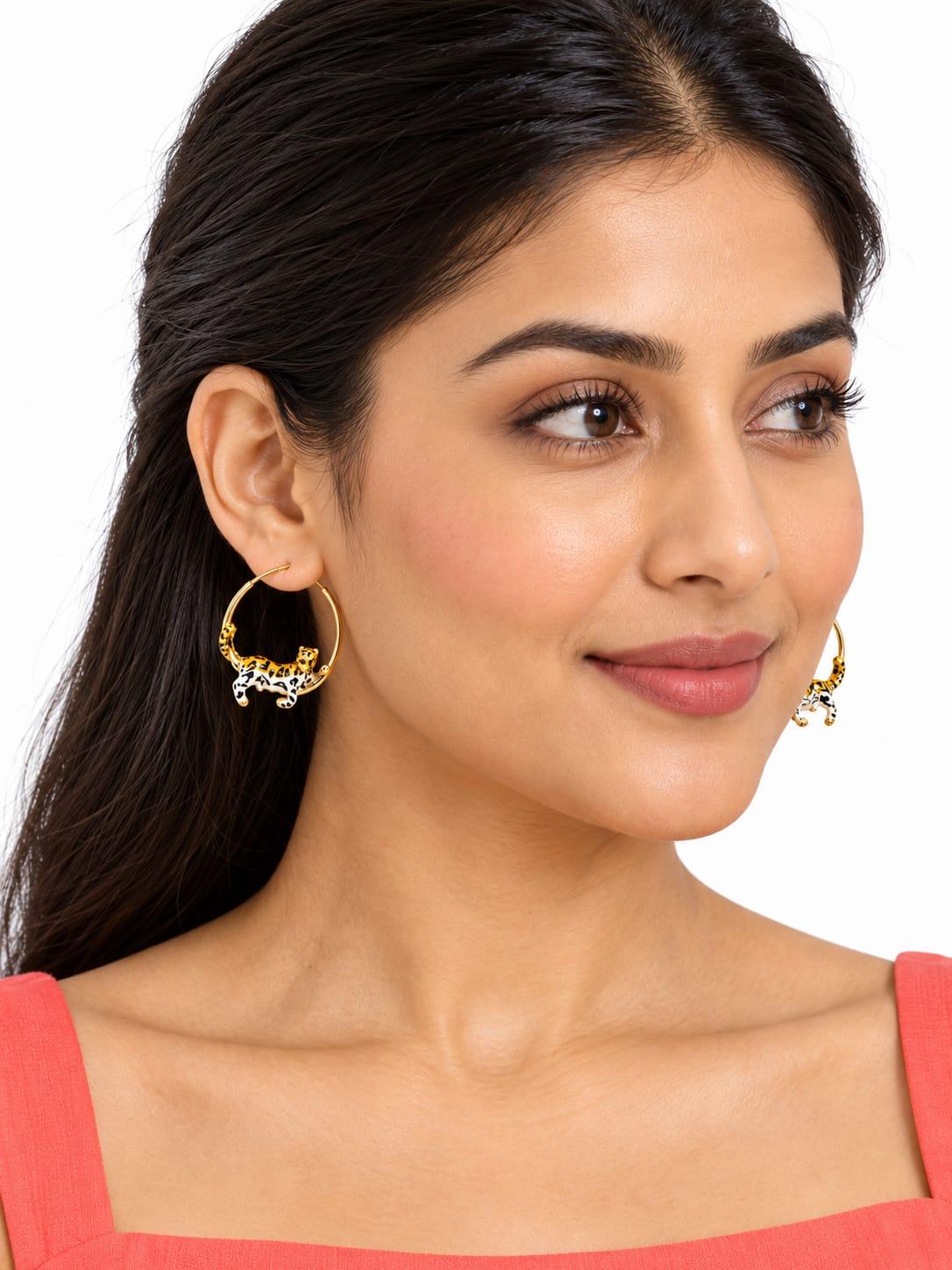 Leopard Hoop Earrings