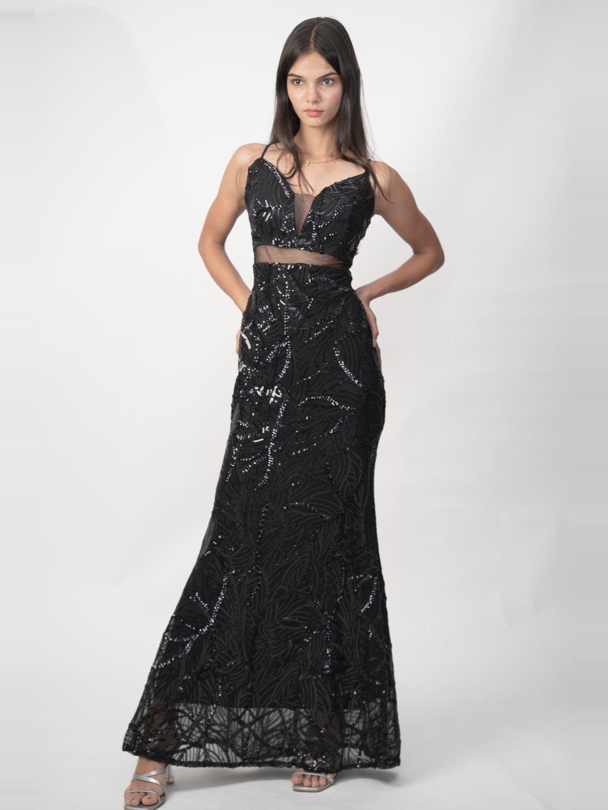 Black Lace Mermaid Gown