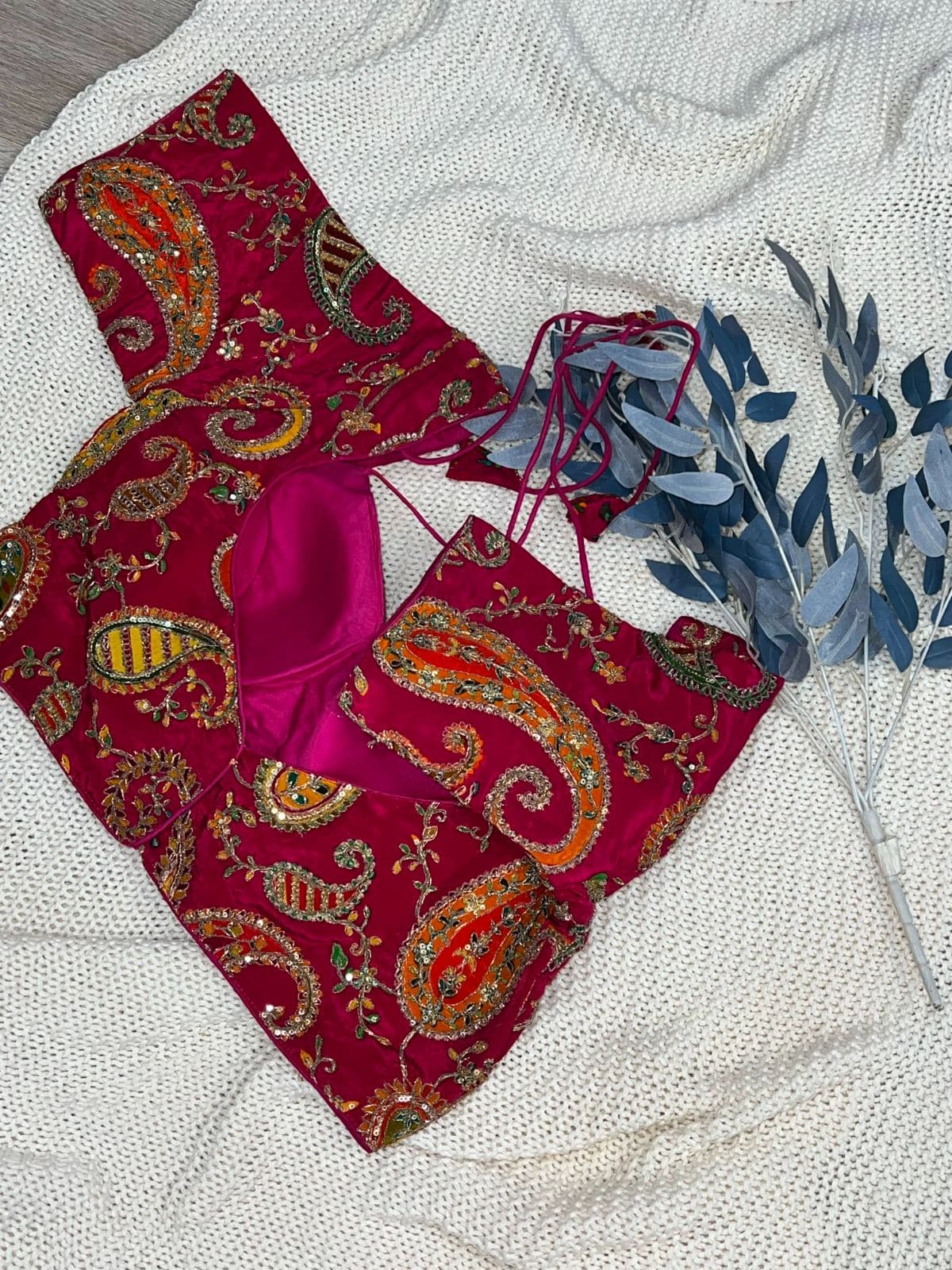 Red Majesty Embroidered Blouse