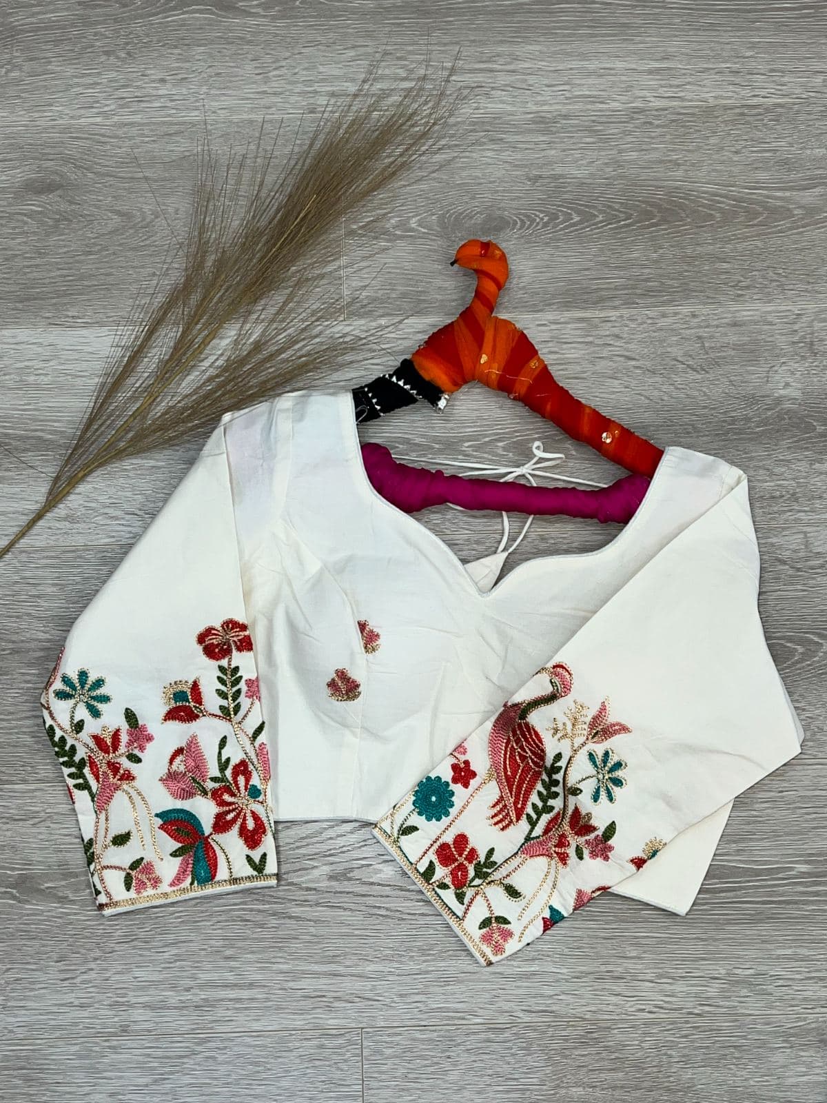 NoorKhadi Floral Symphony Blouse