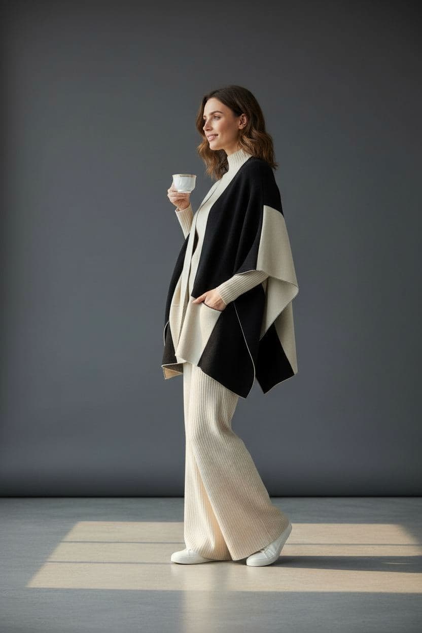 Color Block Knit Set